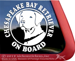 Chesapeake Bay Retriever Dog iPad Car Truck RV Window Decal Sticker