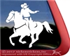 Mounted Cowboy Shooting Horse Trailer Window Decal