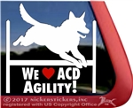 Australian Cattle Dog ACD Heeler Agility Dog Car Truck RV Window Decal Sticker