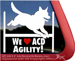 Australian Cattle Dog ACD Heeler Agility Dog Car Truck RV Window Decal Sticker