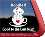 Teacup Poodle Puppy Dog iPad Car Truck Window Decal Sticker
