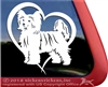 Chinese Crested Powderpuff Window Decal