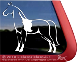 Pinto Tennessee Walker Horse Trailer Window Decal