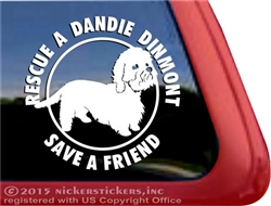 Dandie Dinmont Terrier Dog Car Truck RV Window Decal Sticker