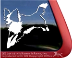 Custom Jumping Border Collie Dog Car Truck RV Window Decal