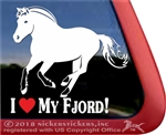 Norwegian  Fjord Horse Trailer Car Truck RV Window Decal Sticker