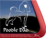 Poodle Dad Dog iPad Car Truck Window Decal Sticker
