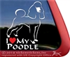 I Love My Poodle Dog Car Truck RV iPad Window Decal Sticker