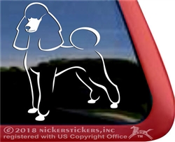 Custom Standard Poodle Dog iPad Car Truck Window Decal Sticker