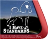 I Have Standards Poodle Dog iPad Car Truck Window Decal Sticker