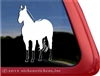 Custom Dun Quarter Horse Trailer Window Decal