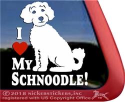 Schnoodle  Dog Window Decal