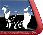 Custom Smooth and Rough Collie Dog Car Truck RV Window iPad Laptop Decal Sticker