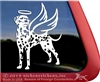 Custom Dalmatian Angel Memorial Dog Car Truck RV Window iPad Tablet Laptop Decal Sticker