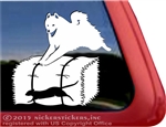 Samoyed Barn Hunt Rat Dog Window Decal Sticker