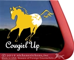 Cowgirl Up Buckskin Appaloosa Window Decal