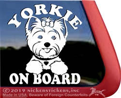 Yorkie Window Decal