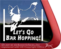 Border Collie Agility Dog Window Decal