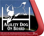 Border Collie Agility Dog Window Decal