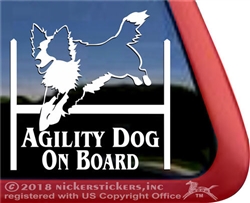 Border Collie Agility Dog Window Decal