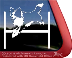 Border Collie Agility Dog Window Decal