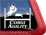 Tri Color Pembroke Corgi Agility Dog Car Truck RV Window Decal