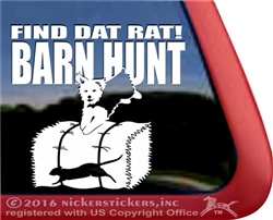 Yorkshire Terrier Barn Hunt Dog Window Decal