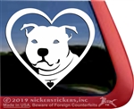 Staffordshire Terrier Pit Bull Heart Car Truck RV Window Decal Sticker