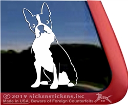 Custom Boston Terrier Dog Vinyl Car Truck RV Window Decal Sticker