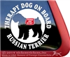 Russian Terrier Window Decal