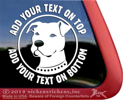 Custom Pit Bull Dog Head APBT iPad Car Truck RV Window Decal Sticker