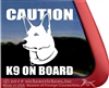 Caution K9 On Board German Shepherd Dog Car Truck RV Window Decal Sticker