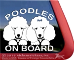 Poodle Pair iPad Car Truck Window Decal Sticker