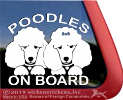 Poodle Pair iPad Car Truck Window Decal Sticker