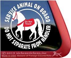 Miniature Horse Service Animal Decal Sticker