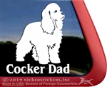 Cocker Spaniel Dad Vinyl Car Truck RV Laptop Tablet Window Decal