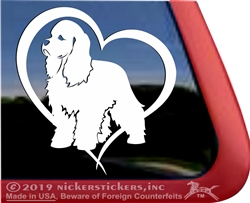 Custom American Cocker Spaniel Dog Car Truck RV Window Decal Sticker