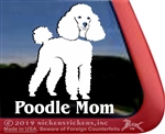 Miniature Poodle Mom Dog iPad Car Truck Window Decal Sticker