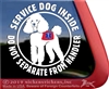 Service Dog Poodle Service Car Truck RV iPad Window Decal Sticker