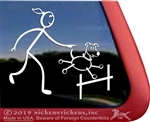 Agility Stick Dog Window Decal