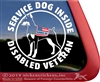 Service Dog Doberman Pinscher Car Truck RV Window Decal Sticker