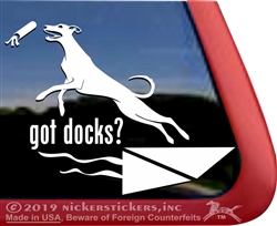 Whippet Dock Dog Window Decal