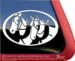 Draft Horse Driving Window Decal