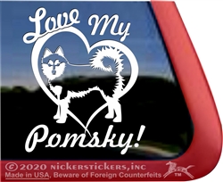 Pomsky Window Decal