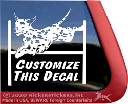 Custom Dalmatian Agility  Dog Car Truck RV Window iPad Tablet Laptop Decal Sticker