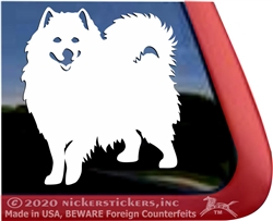 Custom American Eskimo Eskie Dog Vinyl Car Truck RV Window Decal Sticker