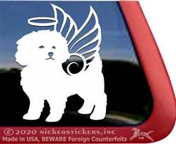 Custom Bichon Frise Dog Car Truck RV Window Decal Sticker