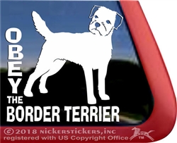 Border Terrier Window Decal