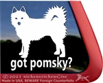 Pomsky Window Decal