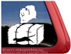 Custom Pomeranian Barn Hunt Dog Car Window iPad Decal Sticker